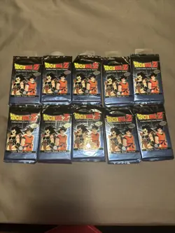 Dragonball z Saiyan Saga Series Trading Card Booster Pack Lot Of 10 New Packs. - Image 1