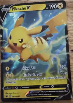 Pikachu V - SWSH063 - Promo Card Sword & Shield Pokemon TCG - Image 2