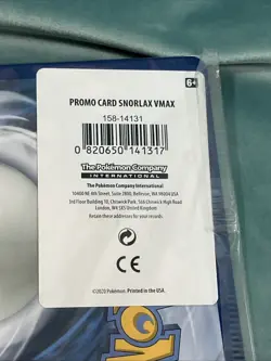 Limited Pokemon promotional item Snorlax Vmax GameStop sword and shield card - Image 4