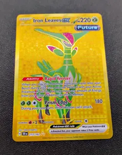 Iron Leaves ex 213/162 Temporal Forces Holo - Gold Card Hyper Rare Pokémon NM - Image 1