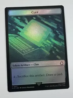 MTG Card Double Foil Token Clue Junk 0011/0015 Fallout Magic NM SEE PICS - Image 4