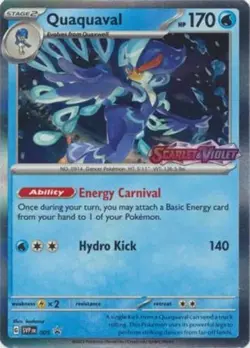 Pokemon Card - Black Star Promo SVP005 - QUAQUAVAL (holo-foil) - NM/Mint - Image 2
