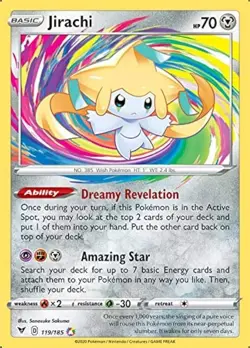 Jirachi - 119/185 - Pokemon Vivid Voltage Sword & Shield Amazing Rare Card NM - Image 1