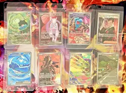 8x SIR IR Lot - Pokemon Cards Destined Rivals Lot - Team Rocket's Mewtwo ex + - Image 1