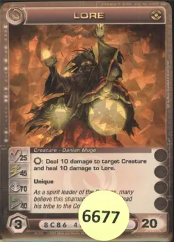 (6677) LORE  25/45/70/40/20  Super Rare Foil Chaotic Card - Unused Code - Image 2