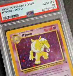 Hypno Fossil 8/62 Holo Pokemon Card 1999 Unlimited PSA 10 GEM MINT POP 77 - Image 3