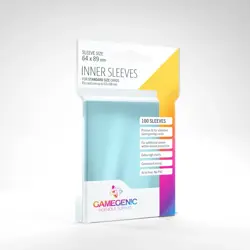 GAMEGENIC 100CT CLEAR INNER SLEEVES FOR STANDARD SIZED GAMING CARDS SEALED NEW - Image 1