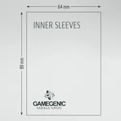 GAMEGENIC 100CT CLEAR INNER SLEEVES FOR STANDARD SIZED GAMING CARDS SEALED NEW - Image 2