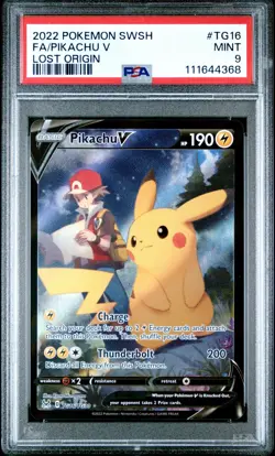 Pokemon Card PSA 9 Pikachu V Lost Origin Trainer Gallery TG16/TG30 - Image 3