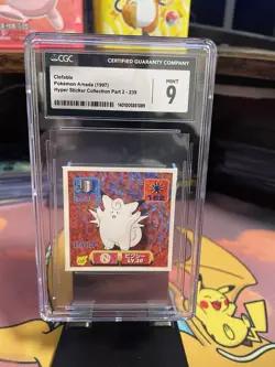 Clefable Pokémon Amada 1997 Hyper Sticker Collection Part 2 - #239 - Image 1