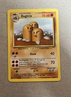Pokemon TCG Dugtrio Base Set Non-Holo Card 19/102 Light Play - Image 4