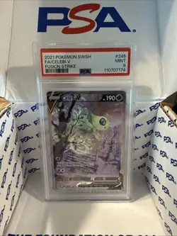 Pokémon TCG Celebi v Fusion Strike Alternate Art Card 245/264 NM Condition - Image 1