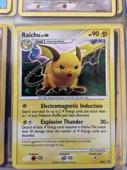 Pokémon TCG Raichu DP Black Star Promotional DP21 Holo Promo 1st Edition Promo - Image 4