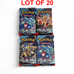 20 COUNT LOT Pokemon TCG Scarlet and Violet Stellar Crown Booster Packs 2024 - Image 4
