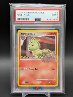 PSA 8 Ninetales 3/16 Pokémon Rumble Holo Stamp Promo 2009 English Pokemon TCG - Image 3