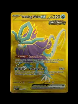 Pokemon TCG - Walking Wake ex 215/162 Sv05: Temporal Forces Gold Holo Hyper Rare - Image 1