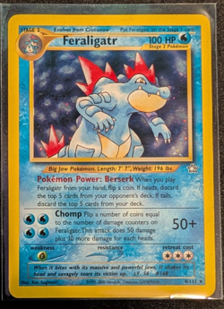 Feraligatr 4/111 Neo Genesis 2000 Holo Rare WOTC Pokémon Card TCG - Image 3