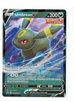 Pokémon TCG - Umbreon V SWSH203 Black Star Promo Holo Sword & Shield Played - LP - Image 3