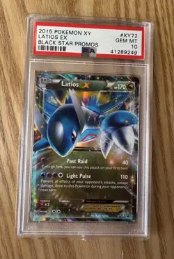2015 Pokemon XY Black Star Promos XY72 Latios EX PSA 10 - Image 1