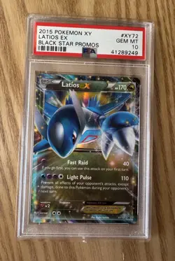 2015 Pokemon XY Black Star Promos XY72 Latios EX PSA 10 - Image 3