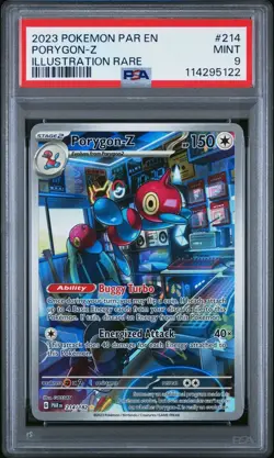 2023 Pokemon SV Paradox Rift PORYGON-Z Illustration Rare 214/182 - PSA 9 Mint - Image 3