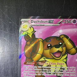 Dachsbun EX #160/142 Stellar Crown Ultra Rare Pokemon TCG - Image 3