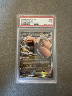 Pokemon Card 2014 XY Furious Fists 74/111 DRAGONITE EX PSA 9 MINT - Image 1