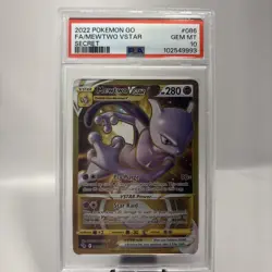 PSA 10 Mewtwo VSTAR 086/078 Secret Gold Rare Pokemon GO Card 2022 GEM MINT - Image 2